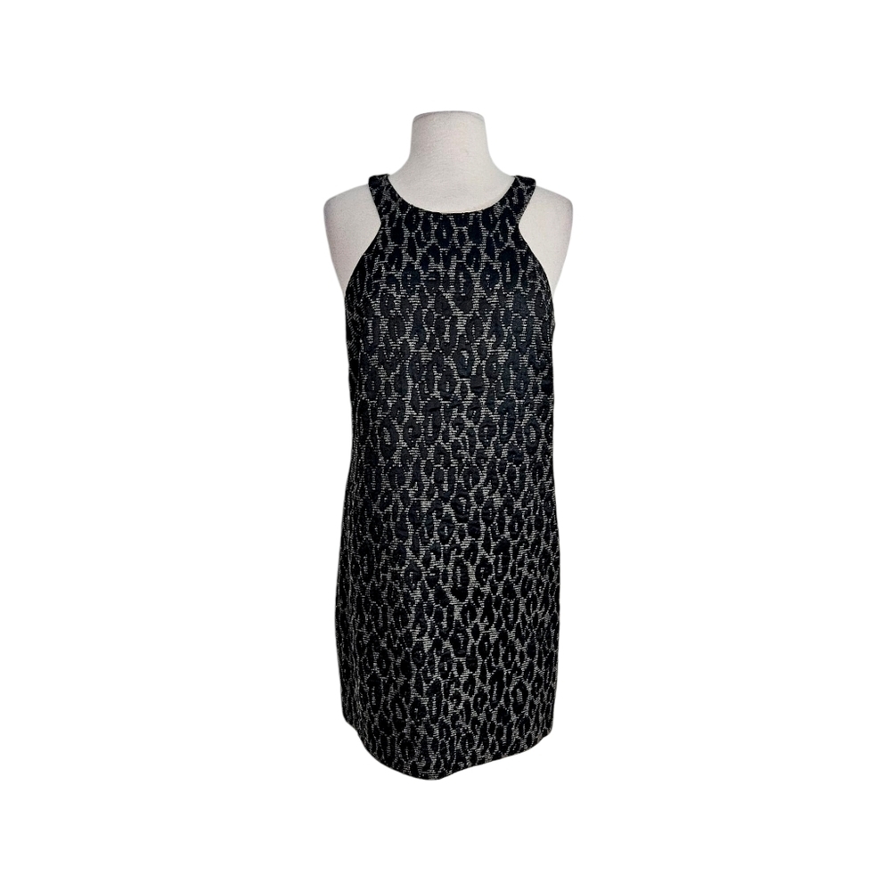 NWT Trina Turk Black & Gold Leopard Print Cocktail Dress